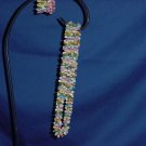 Summery plastic necklace pinks turquoise blues white No. 110 Summery plastic necklace pinks turquoise blues white No. 110