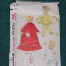 Simplicity Vintage Sewing Pattern 1826 Toddler nightgown pajamas booties size 2 cut No. 101a