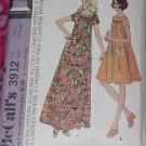 McCall's 3912 Misses 1973 carefree muu muu Pattern Size Small Bust 31 1/2-34  No. 101a