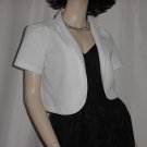 White cropped bolero jacket 1960s 70s shrug top 102a White cropped bolero jacket 1960s 70s shrug top 102a