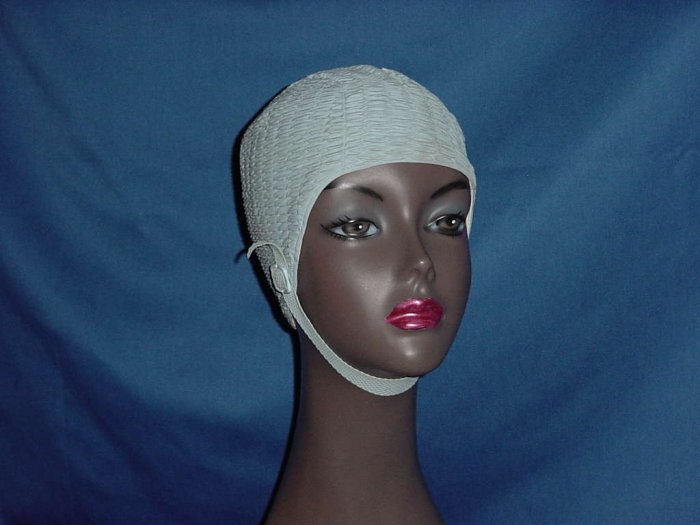 SOLD SOLD SOLD Vintage Latex bathing cap 50s 1960s Blue Bathing Cap