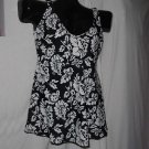 Womens Black white swim suit  size 8 swimsuit  No. 104a