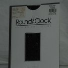 Round the Clock Fashion Collection Silver sparkle pantyhose Jet Black size A/B No. 106