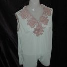mint Green pajama set Vintage pajamas ecru trim Medium No. 106a