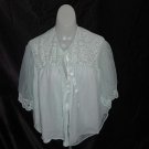 Snowdon Lacy yoke blue bedjacket vintage bed jacket No 106a