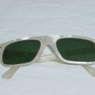 Vintage Sunglasses white pearly looking frame Green Lens No. 106 Vintage Sunglasses white pearly looking frame Green Lens No. 106