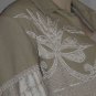 Fall Spring jacket lichen green with ivory appliques beads decorative designs XS No. 108