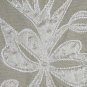 Fall Spring jacket lichen green with ivory appliques beads decorative designs XS No. 108