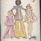 Child's Smock dress bell bottom pants Simplicity Pattern 5483  size 12 pattern printed 1972  no. 108