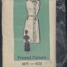 Printed Pattern vintage Sewing Pattern 4675 size 14 1/2 pattern no. 122 Uncut Printed Pattern vintage Sewing Pattern 4675 size 14 1/2 pattern no. 122 Uncut