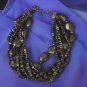 Necklace chunky flat gold bead necklace No. 108