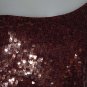 Glitzy Top One shoulder Chocolate brown sequin halter top #109