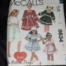 McCall's Pattern 8634 The Ribbon Dress childrens girls dress size 8 Uncut  No. 110