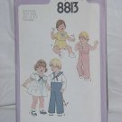 Simplicity Pattern 8813 toddlers dress top pants shorts uncut pattern size 1/2 and 1 No. 110