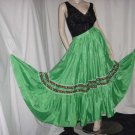 Vintage Green Full skirt floor length bohemian circle skirt No. 110