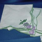 Dinner Napkin Vintage table napkins Set of 6 off white green lilac No. 111 Dinner Napkin Vintage table napkins Set of 6 off white green lilac No. 111