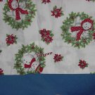 3 piece vintage fabric curtain Christmas Holiday curtain panels  valance. Christmas fabric  No. 111