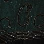 Beads sequin top Forest green black gold blouse pullover No 111