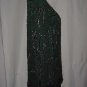 Beads sequin top Forest green black gold blouse pullover No 111