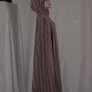 Cape striped long Brown mauve cream striped cape hood 1970s   No. 111