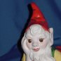 ceramic gnome smiling lying down Gnome Vintage gnome 113