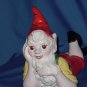ceramic gnome smiling lying down Gnome Vintage gnome 113