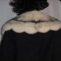 Evening jacket black ribbon jacket woven ribbon coat Fur collar Vintage 1950s 1960s  #112