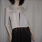 Pink bed jacket vintage tie front pleat yoke  No. 115