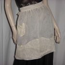 apron vintage peach organdy apron  No. 115