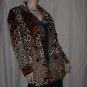 Animal print Chad Stevens Double breast blazer jacket size 12 No. 115