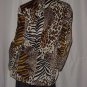 Animal print Chad Stevens Double breast blazer jacket size 12 No. 115