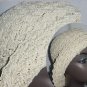 Floppy hat raffia type machine crocheted hat No. 127