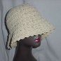 Floppy hat raffia type machine crocheted hat No. 127