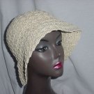 Floppy hat raffia type machine crocheted hat No. 127 Floppy hat raffia type machine crocheted hat No. 127