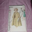 Simplicity Vintage Sewing Pattern 5194 One piece dress coat Size 12 Bust 32 No. 120 Simplicity Vintage Sewing Pattern 5194 One piece dress coat Size 12 Bust 32 No. 120