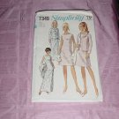 Vintage Simplicity Sewing Pattern sleeveless dress Coat 7349 Miss size 12 bust 32 dress No. 120 Vintage Simplicity Sewing Pattern sleeveless dress Coat 7349 Miss size 12 bust 32 dress No. 120