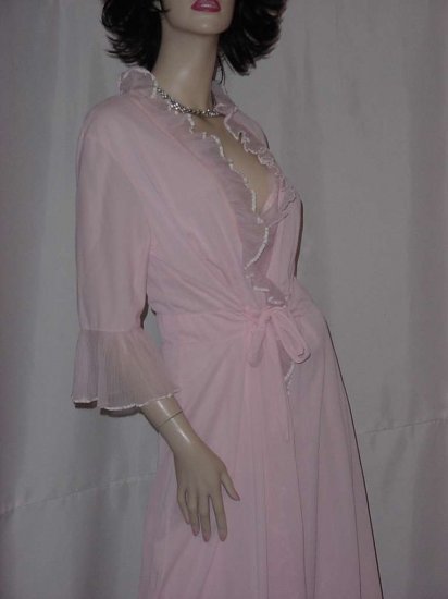 Movie Star Nightgown robe pink empire waist nightgown matching robe No. 121