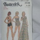 Used Butterick Pattern 3128 swim suit swim cover knit fabrics only  No. 121