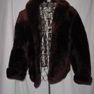 Mouton Coat  Vintage dark brown mouton fur Jacket Ladies dress coat Formal Coat No. 120
