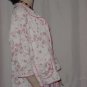 Bed jacket vintage Pink roses white background bed jacket Binstron bedjacket No. 122