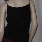 Laurence Kazar black Sequin Top small strap top Sleeveless Formal Evening shell Blouse No. 122