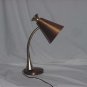 Copper Brass 1950s Lamp Flexible neck vintage electric lamp
