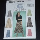 Butterick Fast Easy B4136 Misses petite skirts (14-16-18) No. 124
