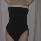 Swimsuit La Blanca black swimsuit bathing suit white accent straps size 10   No. 125