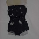 Swimwear womens swim suit Catalina size 10 bust 26 strapless blue white leaf design No. 127 Swimwear womens swim suit Catalina size 10 bust 26 strapless blue white leaf design No. 127