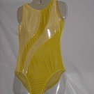 Yellow velour leotard Garland Active wear dance skating exercise outfit skate costume Small No. 128