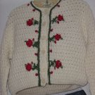 Vintage Majestic Cropped Sweater 100% wool 1950s 1960s decorative button front No. 128 Vintage Majestic Cropped Sweater 100% wool 1950s 1960s decorative button front No. 128