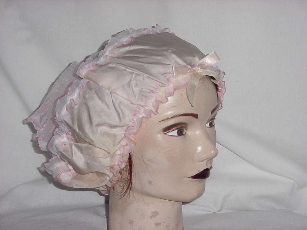 Boudoir cap Bouffant Night Cap Bed Cap Hair Cover Curler Cap No. 132