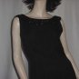 Sequin Collar black 1950s 1960s dress Vintage dress sleeveless chiffon overskirt Bust 34