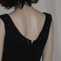 Sequin Collar black 1950s 1960s dress Vintage dress sleeveless chiffon overskirt Bust 34
